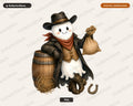 Western Cowboy Ghost PNG, Sublimation Design, Shirt Printable