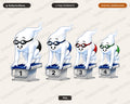 Cute Halloween Ghosts PNG, Swimming Spirits, Sublimation Design, Shirt Digital Download