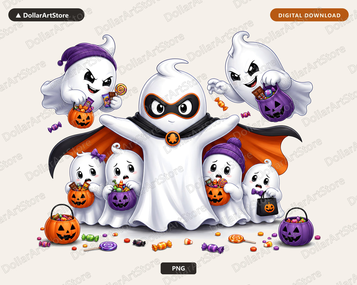 Cute Halloween Ghost PNG, Sublimation Design, Shirt Design Digital Download