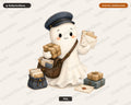 Mail Carrier Ghost PNG, Sublimation Design, Shirt Design Digital Download
