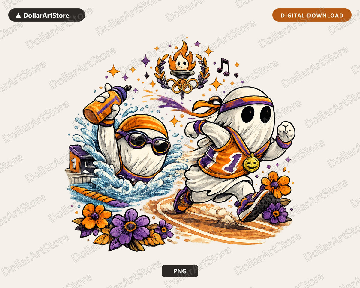 Cute Halloween Ghost PNG, Sublimation Design, Shirt Design Digital Download
