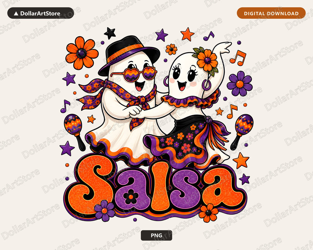 Cute Halloween Ghost PNG, Retro Sublimation Design, Shirt & Tumbler