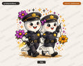 Cute Police Ghost PNG, Sublimation Design, Shirt & Tumbler Digital Download