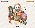 Crafty Ghost PNG, Patchwork Sublimation Design, Shirt & Tumbler Digital Download
