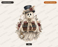 Bookish Ghost PNG, Vintage Gothic Design, Sublimation Shirt & Tumbler PNG