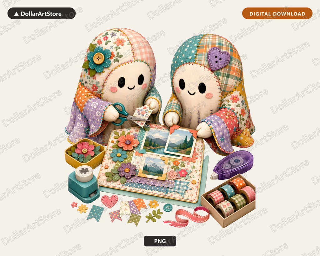 Crafting Ghost PNG, Sublimation Design, Shirt Design Digital Download
