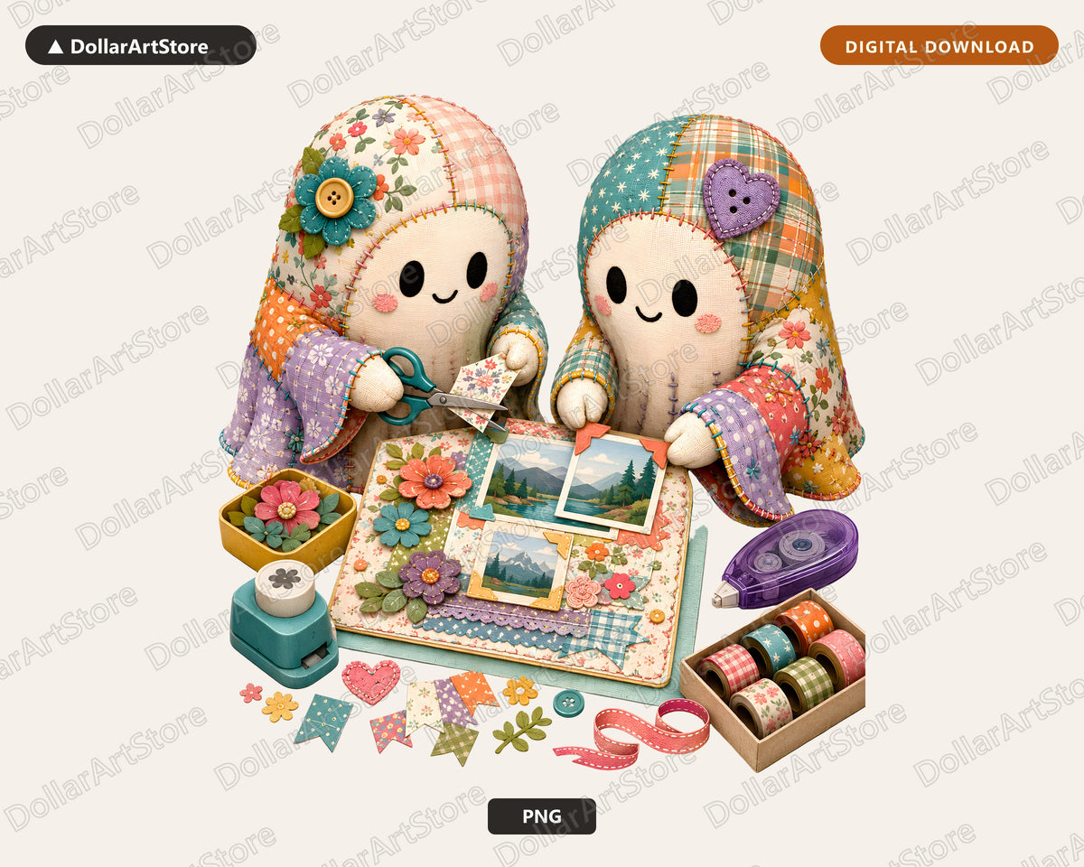 Crafting Ghost PNG, Sublimation Design, Shirt Design Digital Download