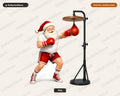 Boxer Santa PNG, Christmas Sublimation Design, Holiday Shirt Design Digital Download