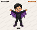 Cute Vampire Boy PNG, Halloween Costume Design, Sublimation Shirt Download