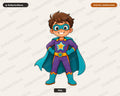Cute Superhero Boy PNG, Kids Character Design, Shirt Design Digital Download