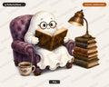 Bookish Ghost PNG, Sublimation Design, Reading Shirt Design Digital Download