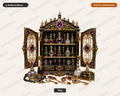 Gothic Luxury Jewelry Cabinet PNG, Dark Academia Design, Sublimation Print