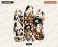 Crafting Ghost PNG, Halloween Sublimation Design, Spooky Planner Digital Download