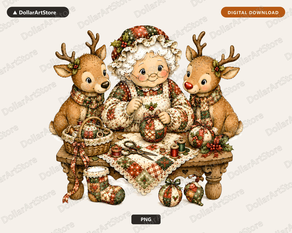 Santa Patchwork PNG, Christmas Sublimation Design, Holiday Shirt Design Download