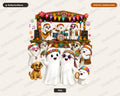 Cute Halloween Ghost PNG Sublimation Design, Groovy Music Festival Shirt Design Digital Download
