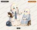 Cute Ghost Doctor PNG, Sublimation Design, Shirt Printable Digital Download