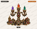 Gothic Candelabra PNG, Luxe Halloween Sublimation Design, Dark Glamour Shirt Print