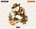 Western Cowboy Ghost PNG, Sublimation Design, Shirt & Tumbler Digital Download