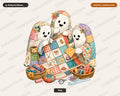 Crafting Ghost PNG, Sewing Sublimation Design, Quilt Shirt Print Download