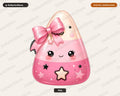 Coquette Candy Corn PNG, Cute Halloween Sublimation Design, Shirt Print Digital Download