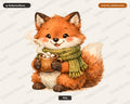 Cozy Fox PNG, Sublimation Design, Shirt Design Digital Download