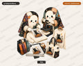 Crafting Ghost PNG, Sublimation Design, Halloween Shirt Print Digital Download