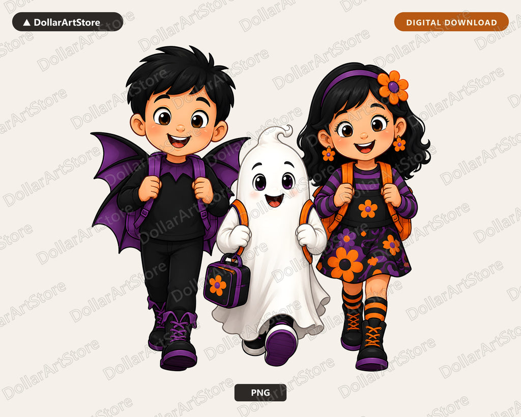 Cute Halloween Ghost PNG, Kids Costume Design, Sublimation Digital Download