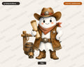 Western Cowboy Ghost PNG, Sublimation Design, Cute Western Shirt Design Digital Download
