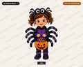 Cute Spider Halloween Costume Kid PNG, Sublimation Design, Shirt Design Digital Download