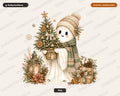 Boho Ghost PNG, Christmas Holiday Sublimation Design, Cute Ghost Shirt Design
