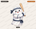 Cute Baseball Ghost PNG, Sublimation Design, Halloween Shirt Design