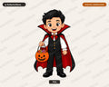 Cute Vampire Kid PNG, Halloween Costume Shirt Design, Sublimation Digital Download