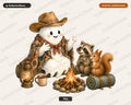 Western Cowboy Ghost PNG, Sublimation Design, Shirt & Tumbler Digital Download