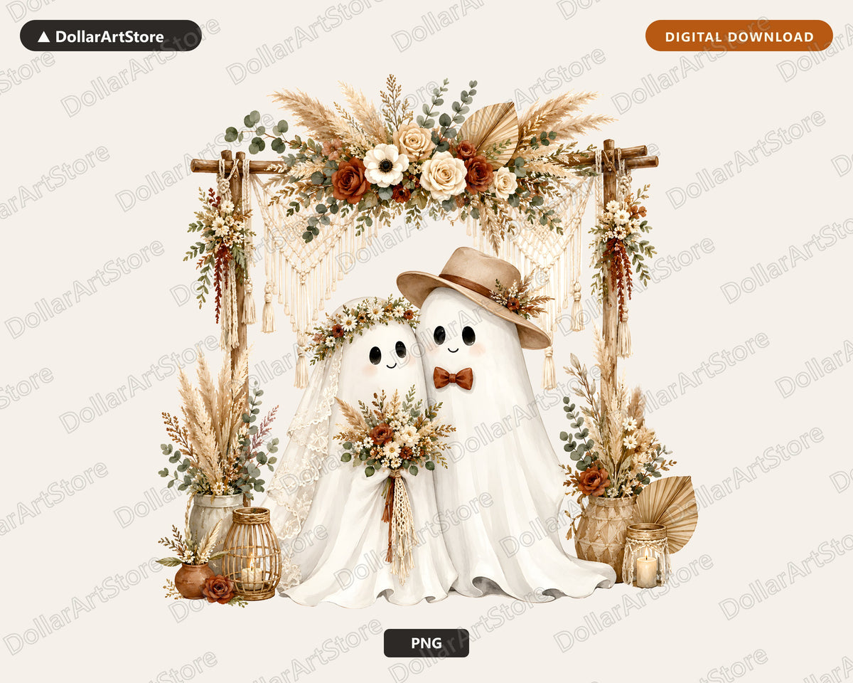 Boho Ghost PNG, Sublimation Design, Fall Autumn Shirt Design Digital Download