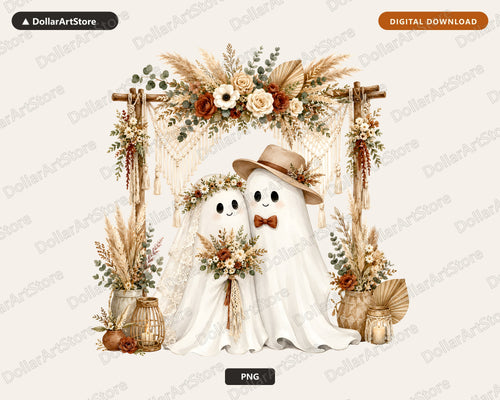 Boho Ghost PNG, Sublimation Design, Fall Autumn Shirt Design Digital Download