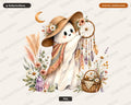Boho Ghost PNG, Sublimation Design, Cute Spirit Shirt Design Digital Download