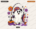 Cute Halloween Ghost PNG, Fishing Sublimation Design, Shirt Design Digital Download