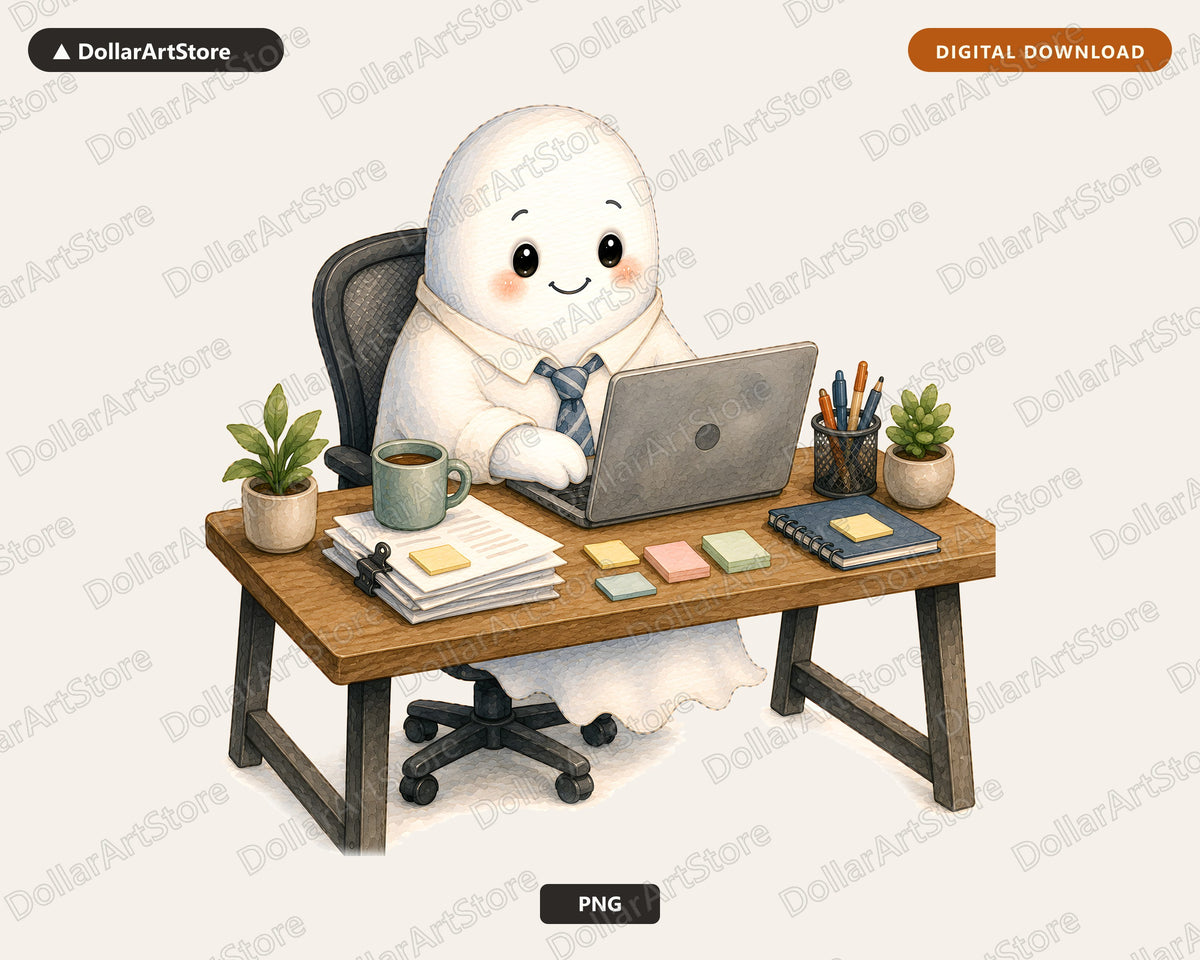 Cute Ghost PNG, Sublimation Design, Work from Home Shirt Design Digital Download