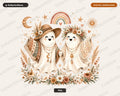 Boho Ghost PNG, Sublimation Design, Halloween Shirt & Tumbler PNG Digital Download