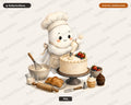 Baker Ghost PNG, Sublimation Design, Baking Character Digital Download