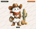Cowboy Ghost PNG, Western Sublimation Design, Shirt & Tumbler Print Download