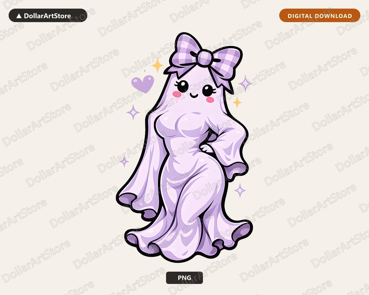Cute Halloween Ghost PNG, Sublimation Design, Shirt Design Digital Download