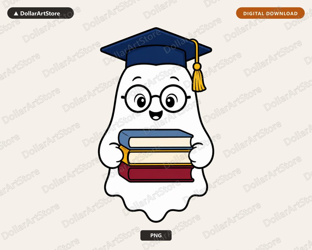 Bookish Ghost PNG, Sublimation Design, Shirt & Tumbler Print