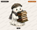 Bookish Ghost PNG, Sublimation Design, Fall Shirt Design Digital Download