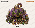 Gothic Ornate Pumpkin PNG, Luxury Halloween Design, Sublimation Shirt Print