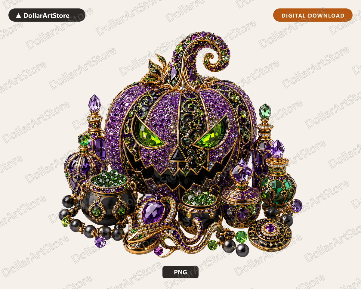 Gothic Ornate Pumpkin PNG, Luxury Halloween Design, Sublimation Shirt Print