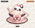 Coquette Ghost PNG, Halloween Sublimation Design, Cute Shirt PNG