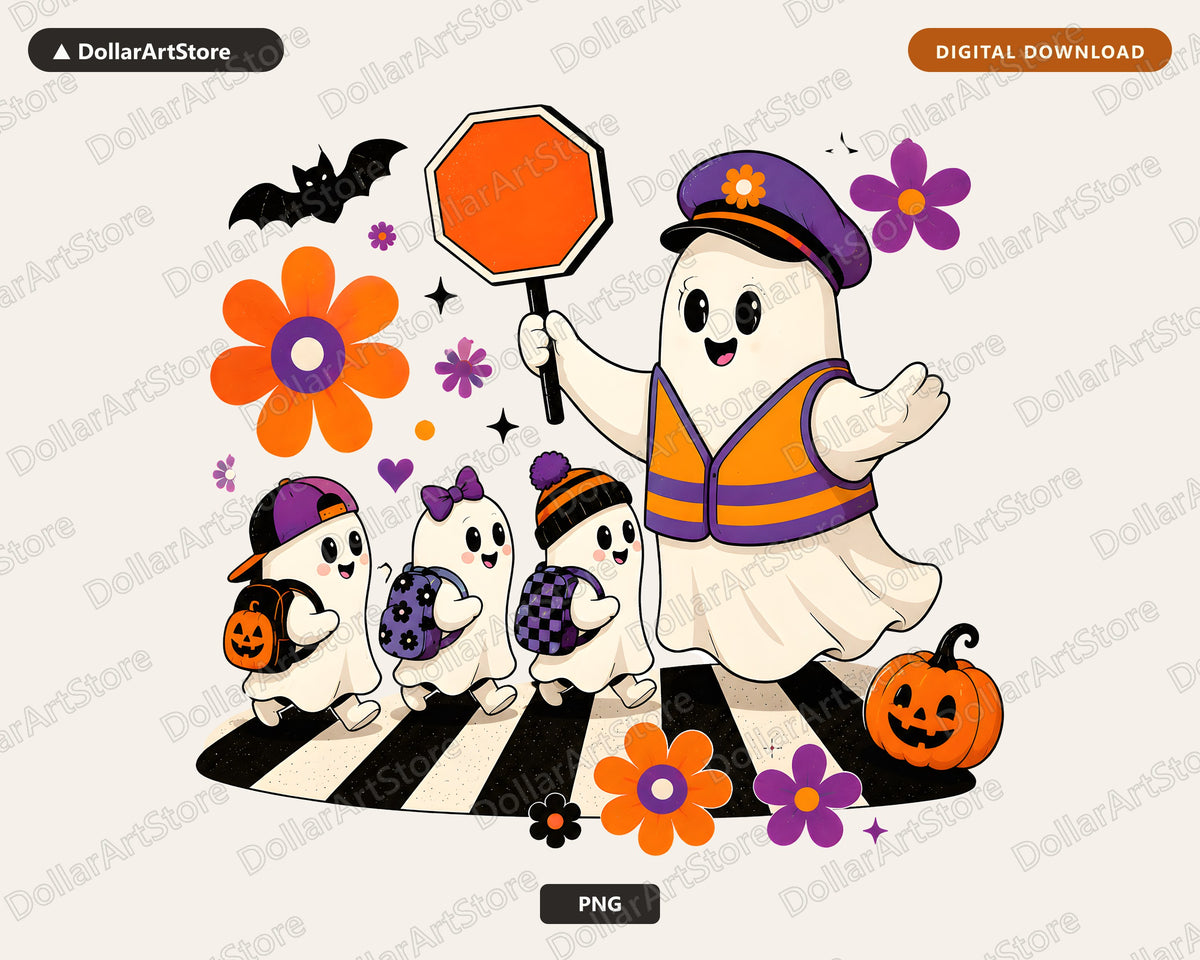 Cute Halloween Ghost PNG, Sublimation Design, Shirt Design Digital Download