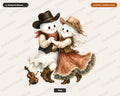 Western Cowboy Ghost PNG, Sublimation Design, Shirt Design Digital Download