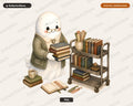 Librarian Ghost PNG Sublimation Design Shirt Digital Download